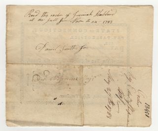 1783 Pay Table Office Order from War Taxes - Connecticut 2