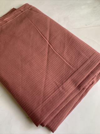Vintage Bates Bedspread Twin Size Pink Mauve Ribbed Corded Woven Lightweight