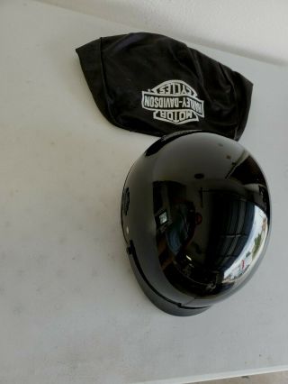 Harley Davidson Gloss Black Half Helmet Gently Worn Size M