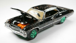 Greenlight 1967 Chevy Impala Black Sport Sedan Chase Green Detailed 1:64