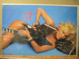 Vintage Poster Lita Ford Rock Band 1988 Inv 6671