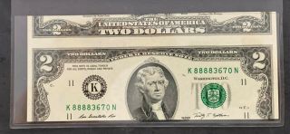 Two Dollar Bill Cutting Error $2 Federal Reserve Error