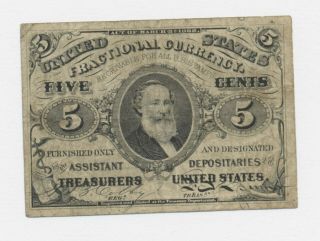 1863 United States Fractional Currency 5 Cents Cent Note