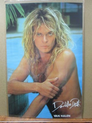 David Lee Roth Van Halen Singer Rock 1986 Vintage Poster Inv G1636