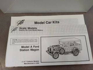 1928 Ford Model A Station Wagon Diecast 1/20 Model Kit Open Box 2