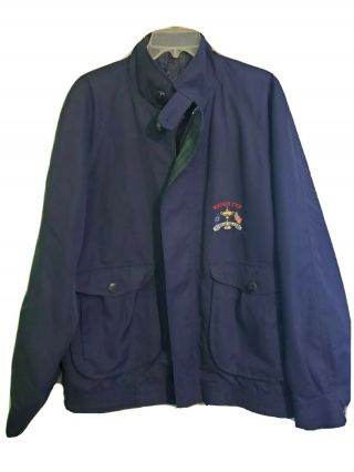 Vtg.  1991 Ryder Cup Kiawah Island Golf Resort Windbreaker Navy Full Zip Jacket