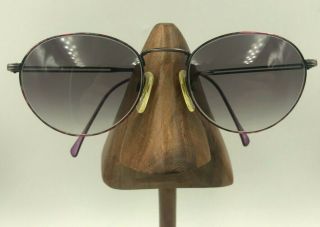 Vintage Neostyle College 3453 Pink Purple Metal Oval Sunglasses Eyeglasses