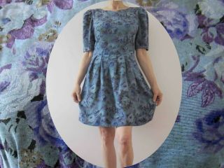 Vintage 80s Purple Floral Rayon Mini Dress Small Buy 3,  Items For Post
