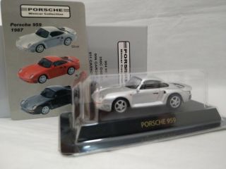 Kyosho 1/64 Porsche 959 1987 Silver Diecast Model Car F/shipping F/japan