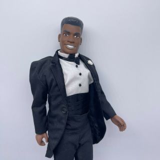 Vintage African American Ken Doll No Markings Black Tuxedo Suit