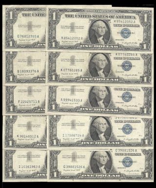 Usa - 30 X $1 Blue Seal 1957,  A,  B