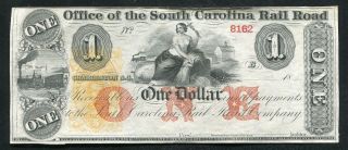 1800’s $1 Office Of The South Carolina Rail Road Charleston,  Sc Obsolete