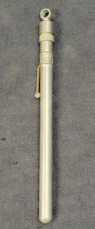 Antique Taylor Oral Thermometer In Aluminum Case Rare