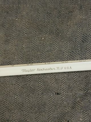 Antique Taylor Oral Thermometer In Aluminum Case Rare 3