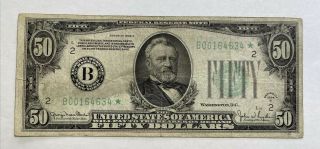 1934 $50 Fifty Dollar Federal Reserve Star Note York