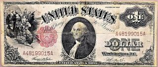 Rare 1917 Large One Dollar Bill Red Seal C485 John Burke,  Treasurer Of The U.  S.