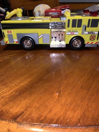 Tonka Fire Rescue Lights And Sounds Rare Yellow Truck Engine Hasbro/