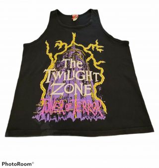 Vintage Tower Of Terror Large Twilight Zone Tank Top Shirt Single Stitch Rare