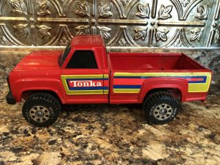 Vintage 70s Tonka Red Pick Up Truck Model 11062 Pressed Steel Made In Usa