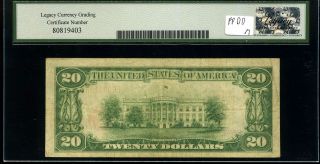 1929 $20 1st National Bank of Scranton PA Fr.  1802 - 1 Ty.  1 Ch 77 VF20 E009019A 2