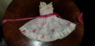 Vintage Madame Alexander Cissette Doll Nylon Party Dress With Roses