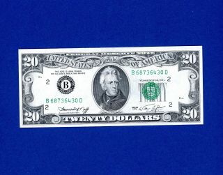 $20 1974 Twenty Dollar Bill Federal Reserve Note Rarer York Crisp Gem Unc