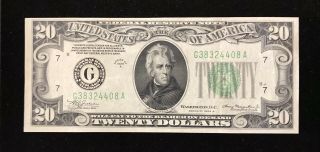 1934 - A Chicago 20$ Federal Reserve Note Fr - 2055g (c115)