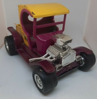 ☆ Vintage 1970s Tonka Hot Hauler Model T Rod A Truck Hemi Purple Yellow Metal