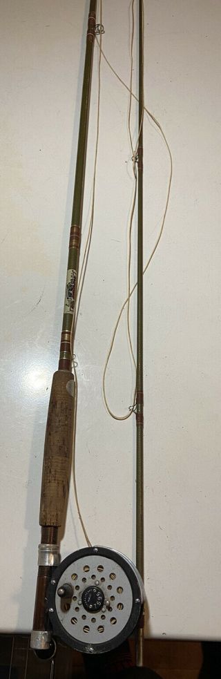 Vintage 2 Piece St Croix Fly Rod And Shakespeare Purist 7595 Reel