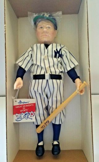 Mib Vintage 1985 Effanbee Babe Ruth York Yankees 16 " Doll 7651 Usa Baseball