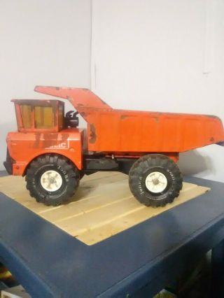 Vintage Tonka Mighty Hydraulics Dump Truck Reddish Orange 1979 Rare