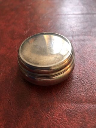Solid Silver And Gilt Pill Box Fully Hallmarked