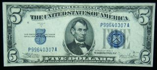 1934 - C $5 Silver Certificate Crisp Uncirculated
