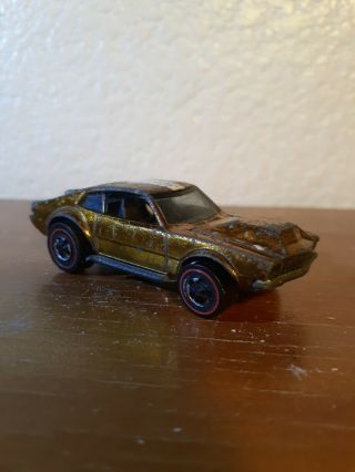 HOT WHEELS REDLINES MIGHTY MAVERICK IN GOLD 1969 MADE IN USA 2
