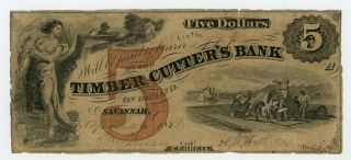 1858 $5 The Timber Cutter 