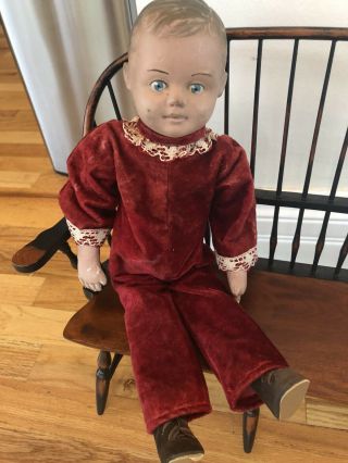 Vintage Martha Chase Oilcloth Boy Doll,  All Handsome