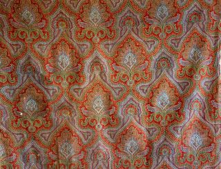 19th Century French Provencal Cotton Printed Paisley Fabric 5101