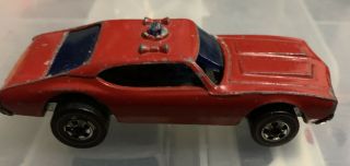 Vintage Hot Wheels 1969 Olds Cutlass 442 Fire Dept Red Line Redline Us And Canad
