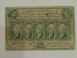 1862 50 Cents Fractional Currency First Issue Thomas Jefferson Fr.  1312