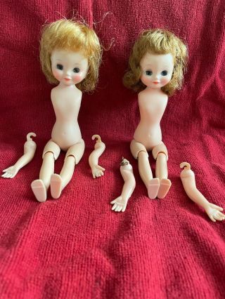 2 Vintage Betsy Mccall Dolls For Repair Or Parts,  Approx.  8”,  Nude