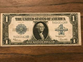 1923 United States $1 Silver Certificate Horse Blanket Blue Seal