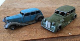2 Vintage Dinky Toys.  Packard.  Made In England.  Meccano Ltd Need Restoration