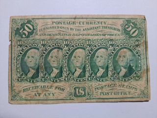 U.  S.  Postage Currency 1862 50 Cents