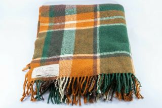 Vintage Onkaparinga Australian Made Pure Wool Travel Blanket 140cm X 140cm