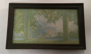 Antique Small Maxfield Parrish Print Daybreak In Frame