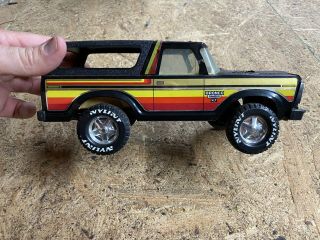 Vintage Nylint Ford Bronco Ranger Xlt Truck Black With Graphics 10” Long