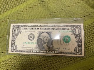 Vintage Misprinted Dollar Bill Misalignment Error 1985 Rare 3 Errors One Bill