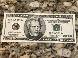 1996 Twenty $20 Dollar Federal Reserve Banknote - Chicago Ag93456156g