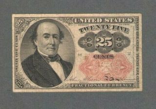 1874 Us 25 Twenty Five Cents Fractional Currency Fifth Issue 25c Fr 1309 - S568