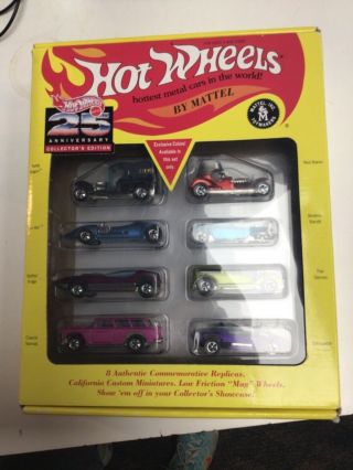 1994 Hot Wheels Set Of 8 25th Anniversary Redline Cars